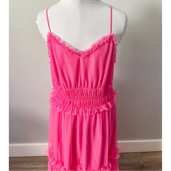 H&M Pink Ruffle Midi Dress - Picture 6 of 12